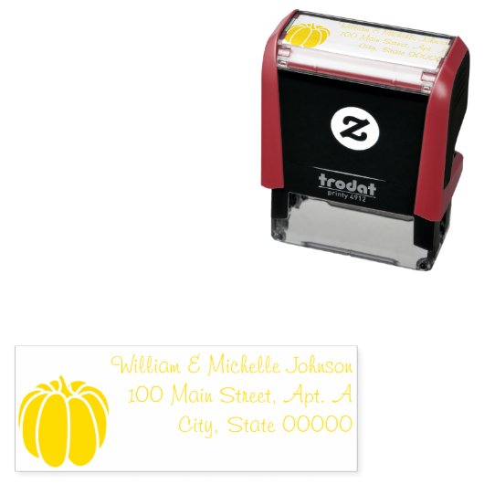 Pompoenpleister Zelfinkt adresstempel Zelfinktende Stempel (In situ)