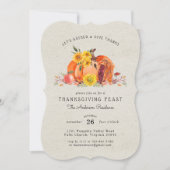 Pompoenpleisteroogst | Thanksgiving Dinner Party Kaart (Voorkant)