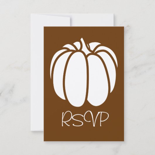 Pompoenplek in Chocolade RSVP Kaart (Voorkant)