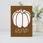 Pompoenplek in Chocolade RSVP Kaart (Staand voorkant)