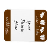 Pompoenplek in Chocolade Save-the-Date Magneet (Horizontaal)