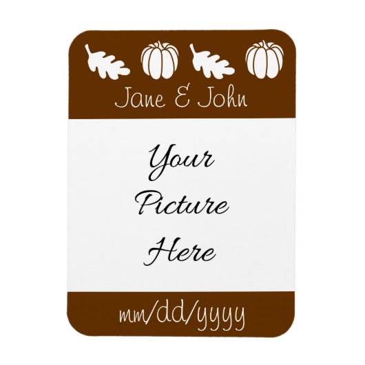 Pompoenplek in Chocolade Save-the-Date Magneet (Verticaal)