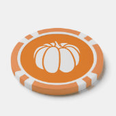 Pompoenplek in oranje poker chips (Enkel)