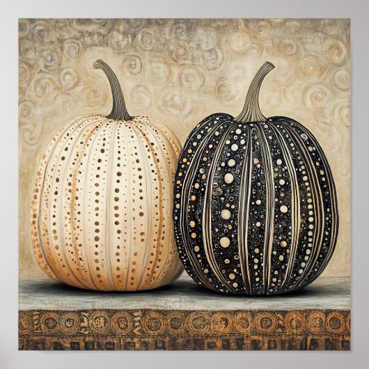 Pompoenprint Herfst poster Keukenmuur Decor (Voorkant)