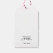 Pompoenpuree cadeau label met pompoen cadeaulabel (Achterkant)