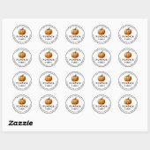 Pompoenpuree-etiket Ronde Sticker (Vel)