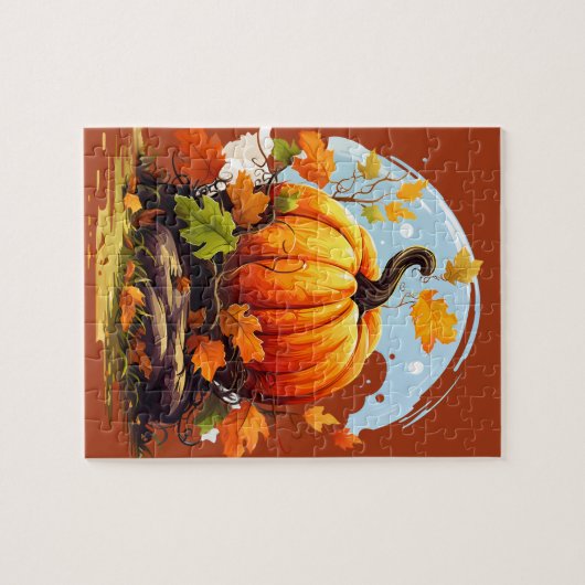 Pompoenpuzzel voor kinderen legpuzzel (Horizontaal)