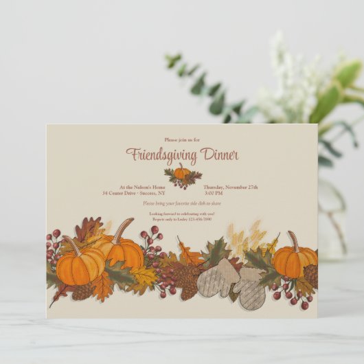 Pompoenrand Kaart (Staand voorkant)