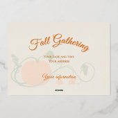 Pompoenranken Folie Uitnodiging (Achterkant)