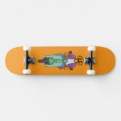 Pompoenrijder op mintgroene scooter persoonlijk skateboard (Horizontaal)