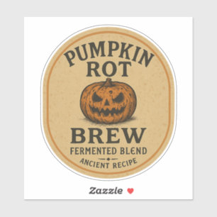 Pompoenrotbrouwerij - Halloween Apotheek Label