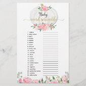 Pompoenroze groene Baby woordzwenkdouche (Voorkant)