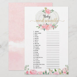 Pompoenroze groene Baby woordzwenkdouche