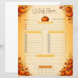 Pompoen's Dagelijkse Planner Pagina
