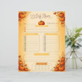 Pompoen's Dagelijkse Planner Pagina (Staand voorkant)