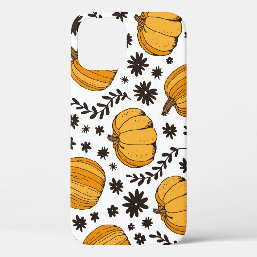 Pompoenschetsen: met de hand getekend naadloos pat Case-Mate iPhone case (Achterkant)
