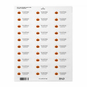 Pompoenschildering Herfst Jack O Lantern Etiket (Full Sheet)