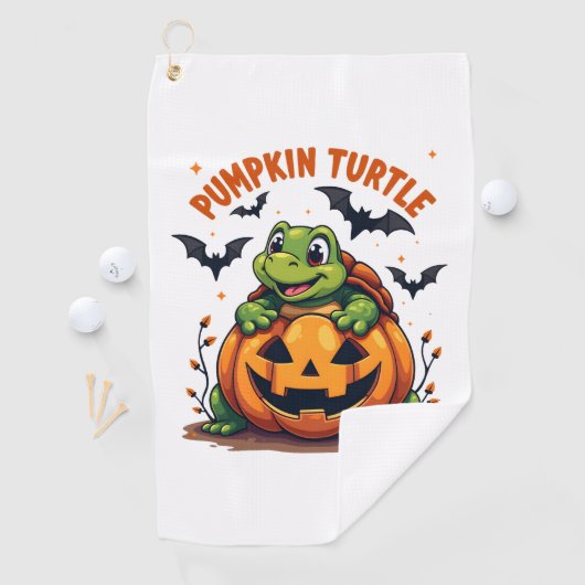 pompoenschildpad golfhanddoek (Insitu)