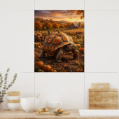 Pompoenschildpad Oogst Poster (Keuken)
