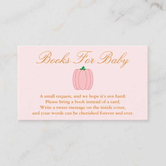 Pompoenschoenen voor Baby Informatiekaartje (Voorkant)