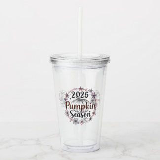 Pompoenseizoen 2025 – Elegante Herfst Acryl Tumble Drinkbeker