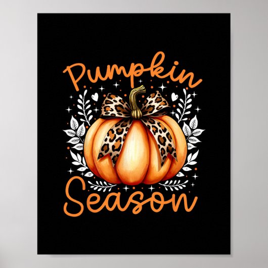 Pompoenseizoen Herfst Autumn Thanksgiving Kostuum  Poster (Voorkant)