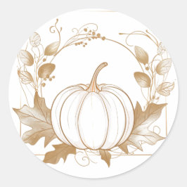 Pompoenseizoen: Herfst Ronde Sticker
