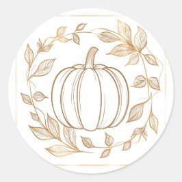 Pompoenseizoen: Herfst Ronde Sticker