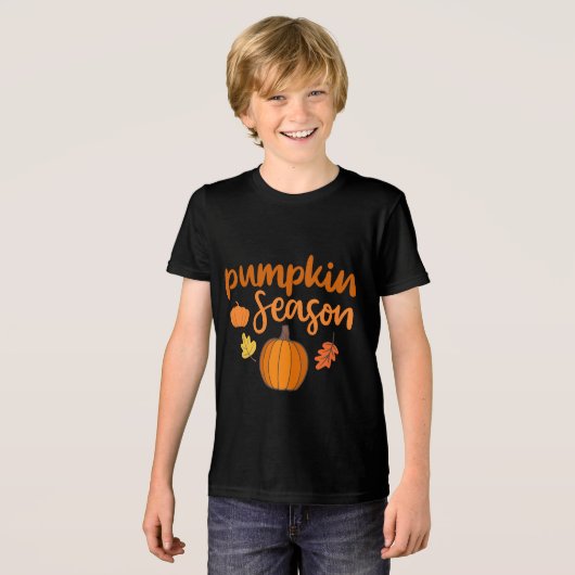Pompoenseizoen Herfst Tri-Blend Shirt (Voorkant volledig)
