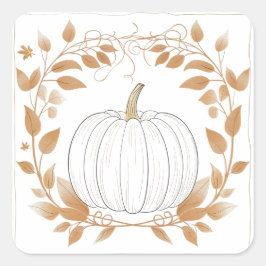 Pompoenseizoen: Herfst Vierkante Sticker