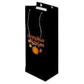 Pompoenseizoen Herfst Wijn Cadeautas (Achterkant Gekanteld)