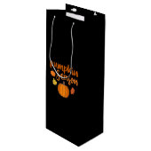 Pompoenseizoen Herfst Wijn Cadeautas (Voorkant Gekanteld)