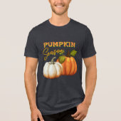 Pompoenseizoen Herfst Zeggen Tri-Blend Shirt (Voorkant)
