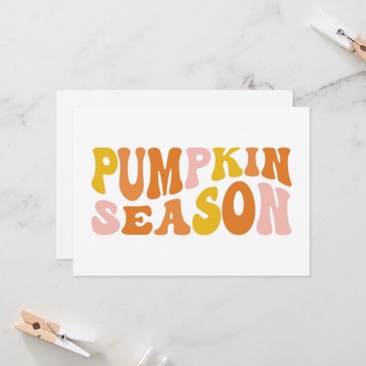 Pompoenseizoen Kaart (Voorkant / Achterkant in situ)