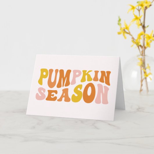 Pompoenseizoen Kaart (Gele Bloem)