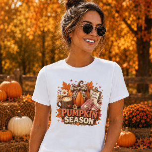 Pompoenseizoen Klei-animatie Stijl Design Dames T-shirt