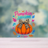 Pompoenseizoen Leopard Bow Design - Schattigee Her Acryl Bord (Neutraal)