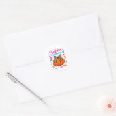 Pompoenseizoen Leopard Bow Design - Schattigee Her Ronde Sticker (Envelop)