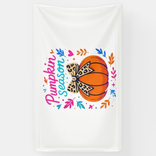 Pompoenseizoen Leopard Bow Design - Schattigee Her Spandoek (Verticaal)