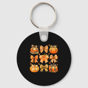 Pompoenseizoen Thanksgiving Coquette Boog Herfst F Sleutelhanger
