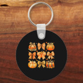 Pompoenseizoen Thanksgiving Coquette Boog Herfst F Sleutelhanger (Voorkant)