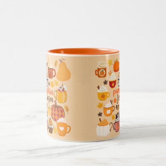 pompoenseizoen tweekleurige koffiemok (Center)