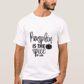 Pompoenseizoen Typografie T-shirt (Voorkant)