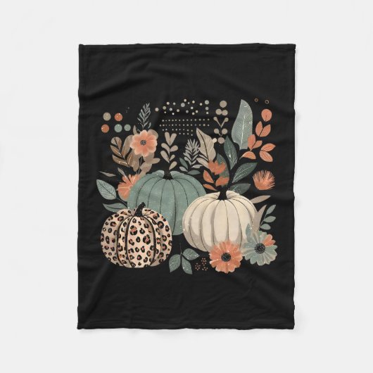 Pompoenseizoen Wilde Bloem Thanksgiving Herfst  Fleece Deken (Voorkant)