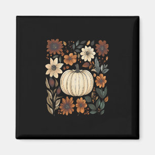 Pompoenseizoen Wilde Bloem Thanksgiving Herfst Magneet