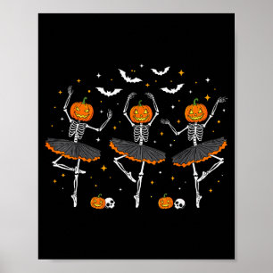 Pompoenskelet Balletdanseressen Ballet Dans Meisje Poster