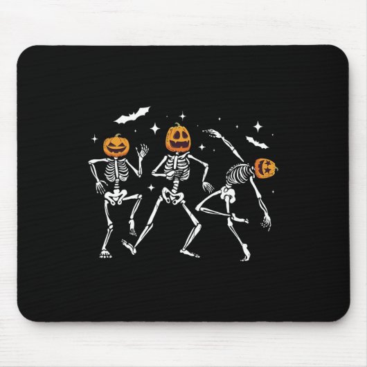 Pompoenskelet Halloween Muismat (Voorkant)