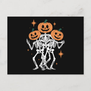 Pompoenskelet Halloween Pompoen Griezelig Seizoen  Briefkaart