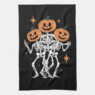 Pompoenskelet Halloween Pompoen Griezelig Seizoen  Theedoek