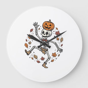 Pompoenskelethemd Vintage Gravure Herfst Da Grote Klok